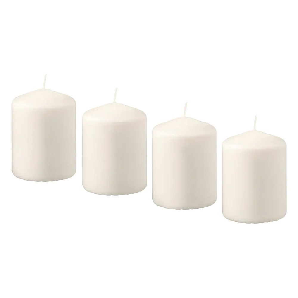 🍒🍒 HEMSJÖ Unscented block candle (set of 4)